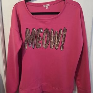 Juicy Couture XL Pink Meow Glam Polyester NEW Sweatershirt